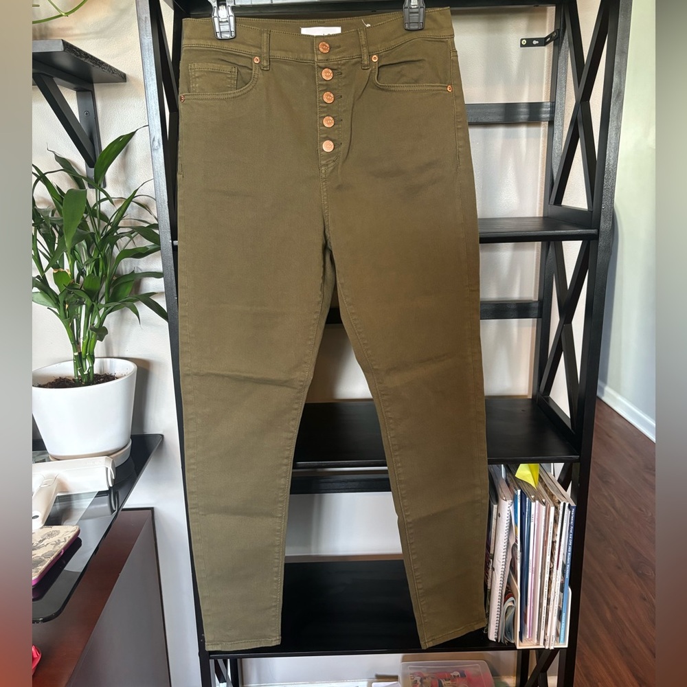 Loft skinny olive jeans